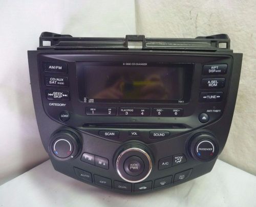 03-05 honda accord radio 6 disc cd face plate replacement 7bk1 re719