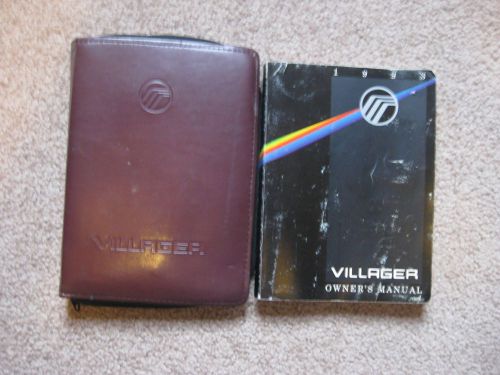 1993 mercury villager owners manual with case