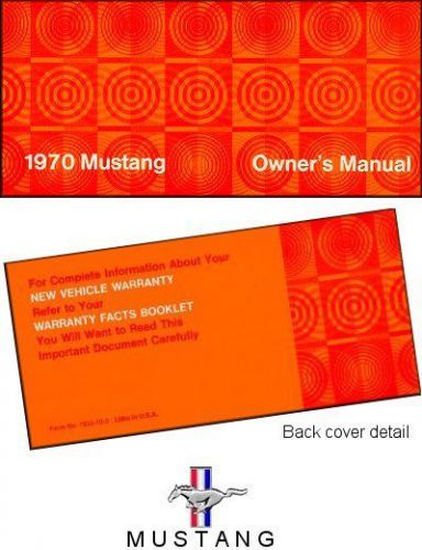 1970 ford mustang owner&#039;s manual
