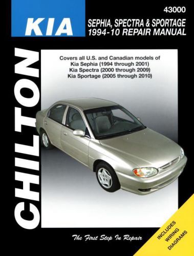 Chilton workshop manual kia sephia spectra sportage 1994-2010 service &amp; repair