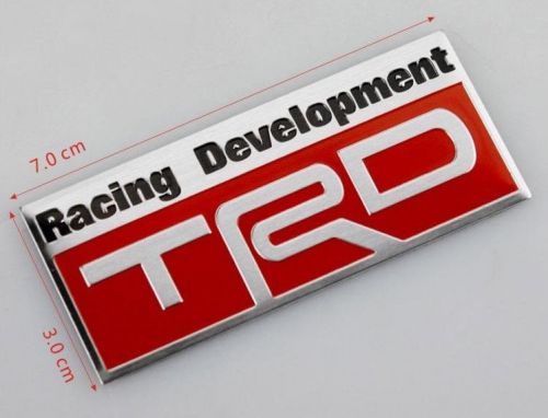 Aluminium alloy badge emblems trd motor sports fit for toyota vehicle