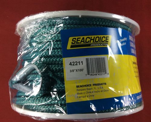Anchor line 3/8" x 100' braided nylon teal seachoice 42211