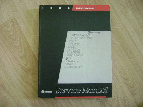 1985 chrysler front wheel drive car factory service wiring manual like new