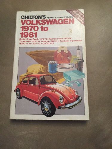 Chilton&#039;s volkswagen 1970 to 1979 repair v-w  manual  #6837