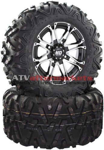 Sti hd3 machined 14" atv wheels 28" maxxis bighorn 2.0 tires  brute force irs