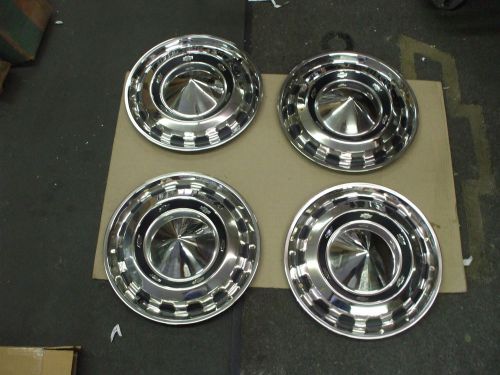 1956 chevy car four new full discl hub caps l@@@@@@@@@@@@@@k