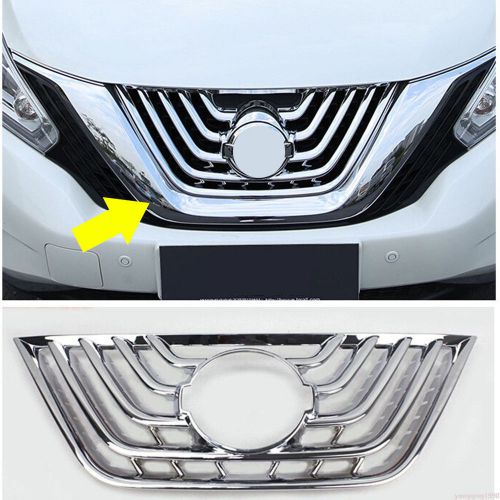 Chrome car front grill grille frame cover trim fit for nissan murano 2015 2016
