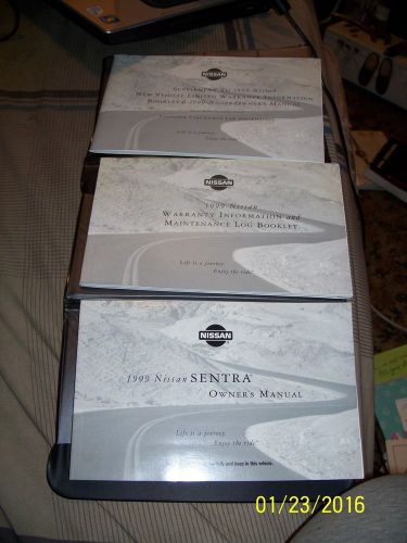 A owners manual&amp; other manuals for a 1999 nissan sentra w/vinyl case