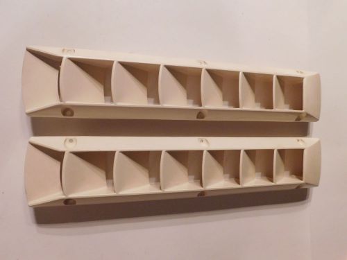 Large rectangular 6 louver boat marine ship bilge air vent cream / almond color