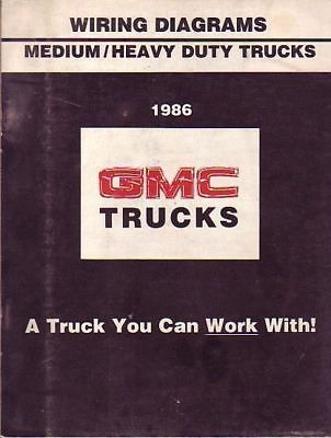 1986 gmc medium heavy duty truck  motorhome wire wiring diagram manual
