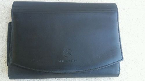 Mercedes benz fold-over leather case for owner&#039;s manual - oem
