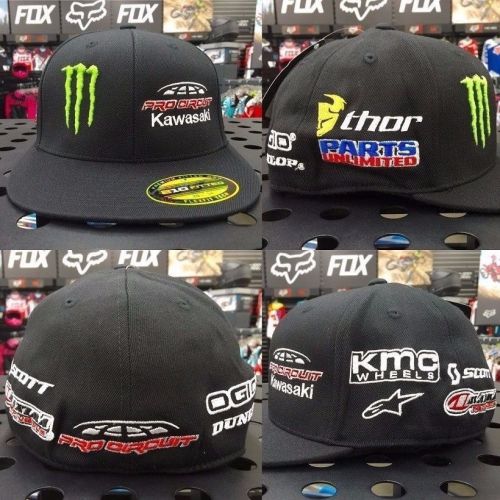 Pro circuit motocross monster kawasaki podium hat lg/xl klr kxf kfx teryx brute