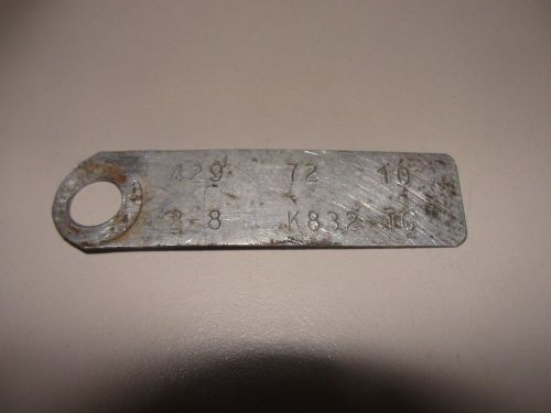 72 mercury torino galaxie custom 429 pi police interceptor engine tag mercury