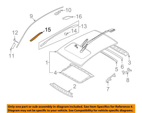 Infiniti nissan oem 08-12 ex35 roof-front cap left 738311ba0c
