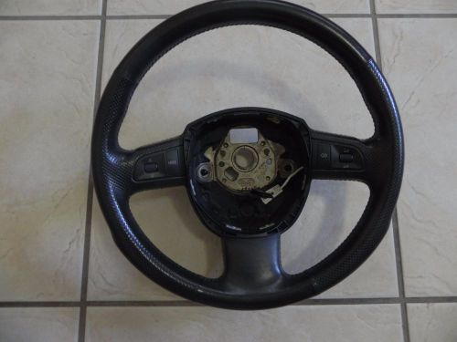 Audi 3 spoke black leather steering 8p0419091 bl tna