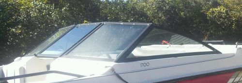 Complete windshield from a winner 1700 open bow boat parting out boat