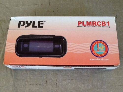 Pyle plmrcb1 water resistant marine / car stereo housing black smoked window nib