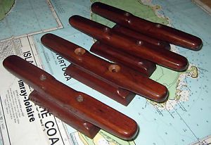 Teak 8-5/8&#034; boat cleats quantity of 4