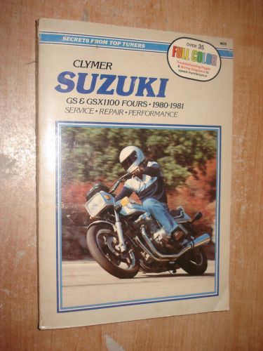 1980-1981 suzuki gs &amp; gsx1100 fours motorcycles service manual shop book repair