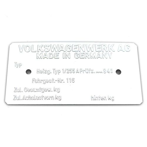 Reproduction vin plate line out sprint car cal customs 18 degree vintage brass