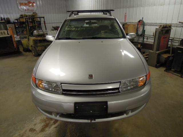 2002 saturn l series wagon rear seat belt & retractor only center gray