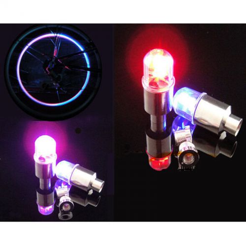 4pcs flash bike bicycle car wheel tire tyre valve cap neon lamp led light bulb