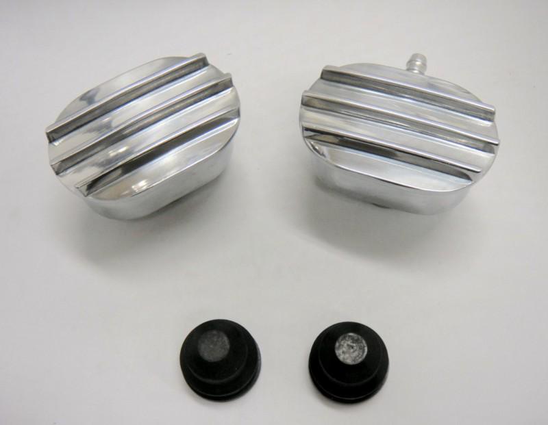 1 day super sale! aluminum finned oval valve cover air breather pcv combo