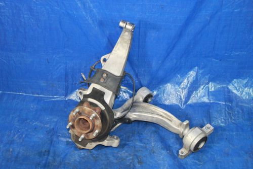 09-14 nissan 370z 3.7l front drivers hub control arm spindle lh complete oem