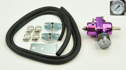 Universal 140psi fuel pressure regular w/ gauge - purple
