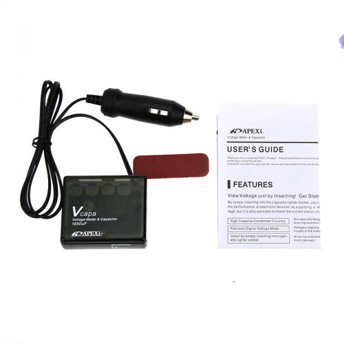 Car stabilizer regulator fuel saver voltage meter capacitor display voltmeter