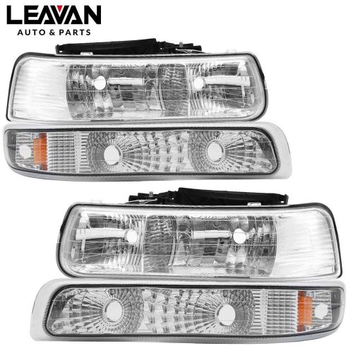 For 1999-2002 Chevy Silverado Headlights 00-06 Tahoe Suburban Headlamps 4Pcs, US $60.00, image 7