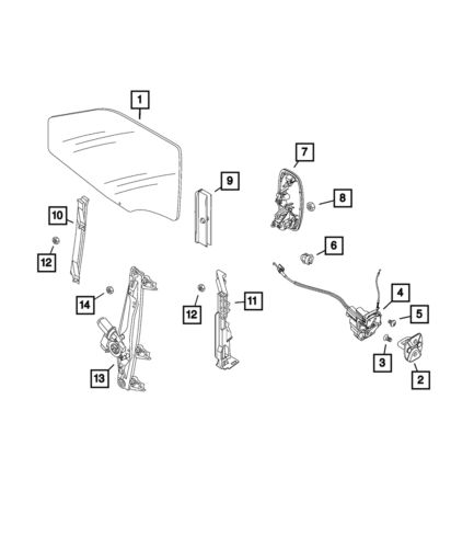 Genuine Mopar Front Door Window Regulator Left 68366053AA, US $333.60, image 5