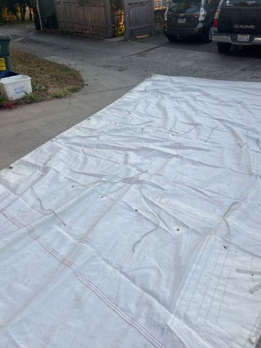 Dacron mainsail sailboat sail main triple reef luff 42'3 foot 13' 7"