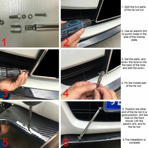 For Mercedes Benz C63 C43 Front Bumper Lip Spoiler Splitter Body Kits Strut Rods, US $65.45, image 3