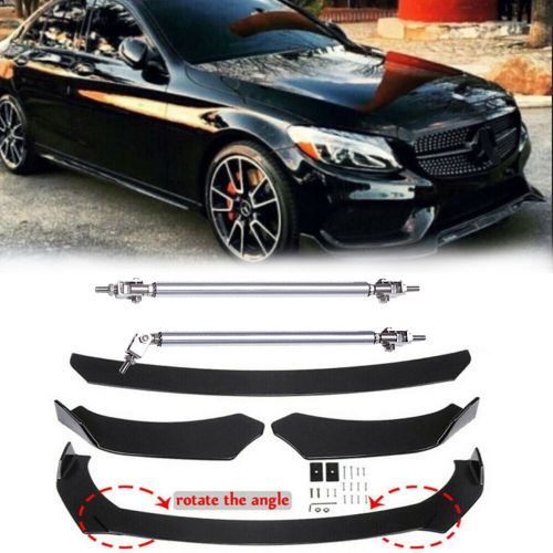 For Mercedes Benz C63 C43 Front Bumper Lip Spoiler Splitter Body Kits Strut Rods, US $65.45, image 11