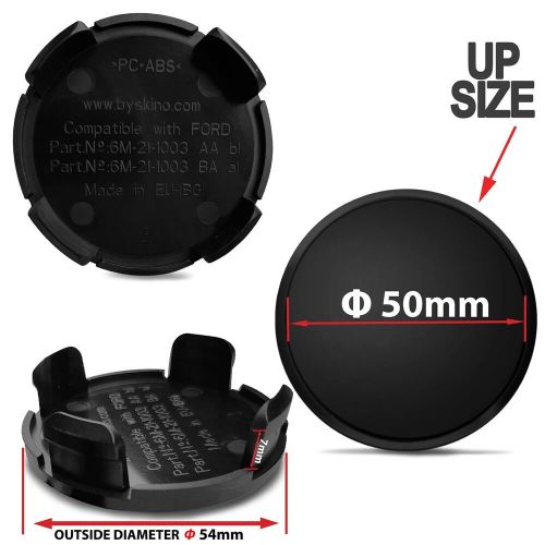 Compatible with ford wheel center caps alloy hub centre badge 54mm black silver
