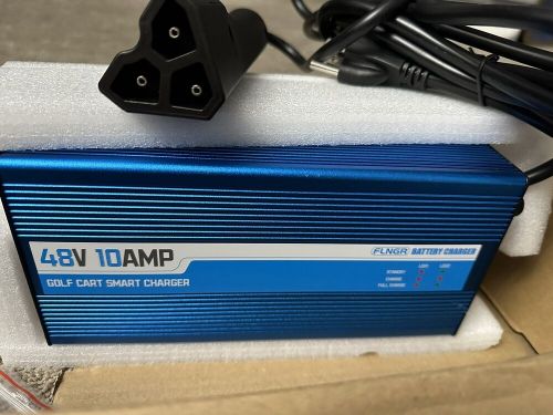 Ezgo 48 volt golf cart battery charger for club car 10 amp smart -new-flngr