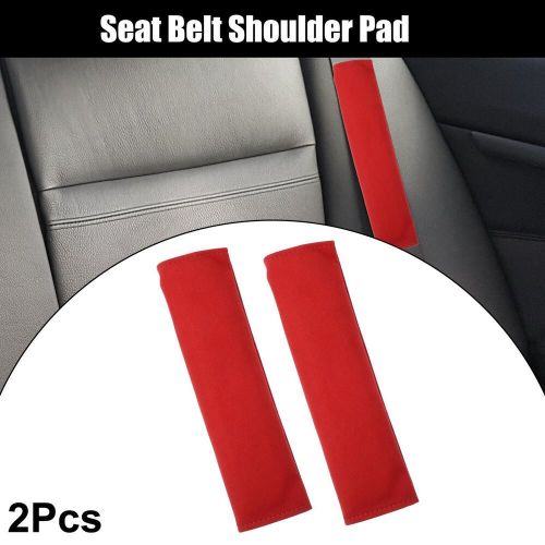 2pcs Universal Seat Belt Shoulder Pad Faux Leather Car Safe Strap Neck Mat Red, US $14.49, image 7