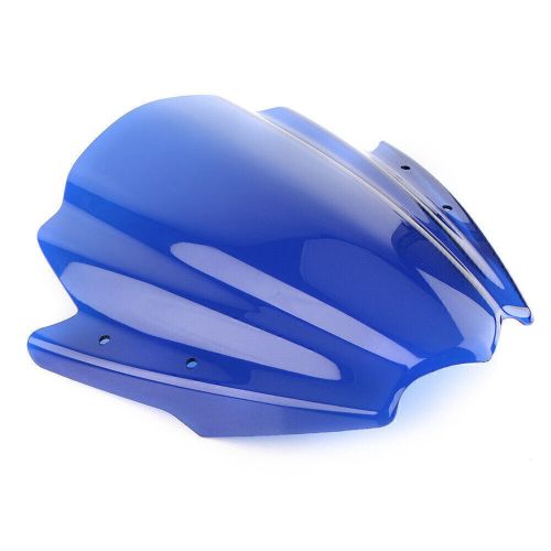Universal windshield windscreen motorcycle with 7/8" 1" handlebar blue
