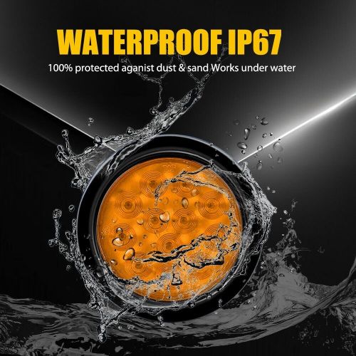 4Inch 12V Marker LIGHTS LED Bullet Amber Red Truck Trailer RV Round Side Lamp 4X, US $51.99, image 12