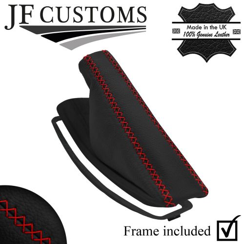 DARK RED LUX-STITCH LEATHER HANDBRAKE GAITOR PLASTIC FRAMES FOR BMW E46 99-05, US $122.35, image 4