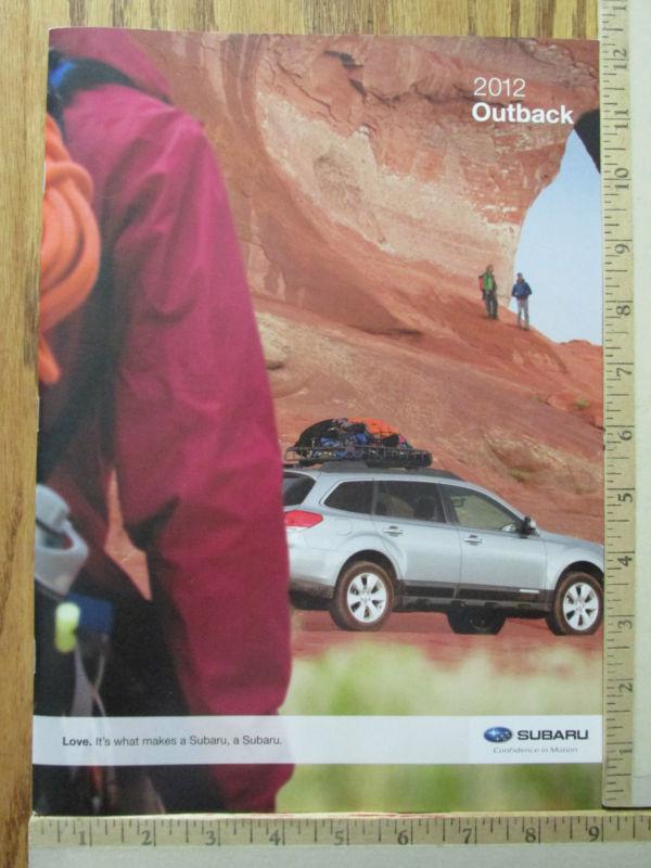 2012 12 subaru outback sales brochure 