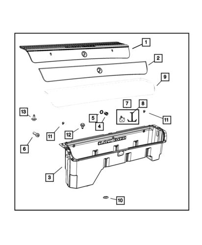 Genuine mopar nut 68054176aa