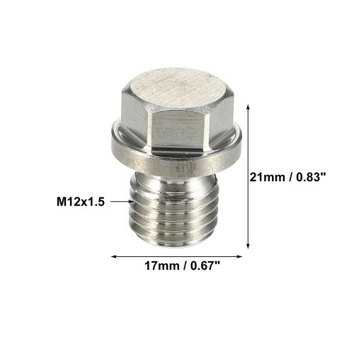 2 Set M12x1.5 Engine Oil Drain Plug with Washer 1239970430 for Mercedes-Benz, US $13.49, image 5