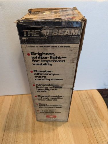 Vintage nos-the beam by unity #250 a-h 5" spotlight 12 volt dc round