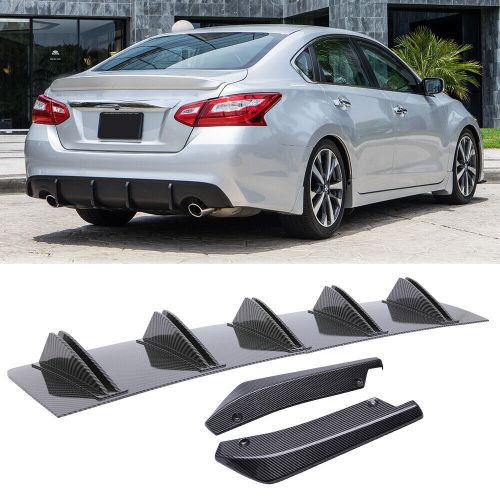 Carbon Fiber Rear Bumper Spoiler 5 Fins +Rear Canard Diffuser For Nissan Maxima, US $65.11, image 12