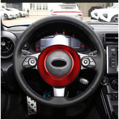 For Toyota 86/Subaru BRZ 17-24 Red Real Carbon Steering Wheel Centre Trim Cover, US $112.20, image 5