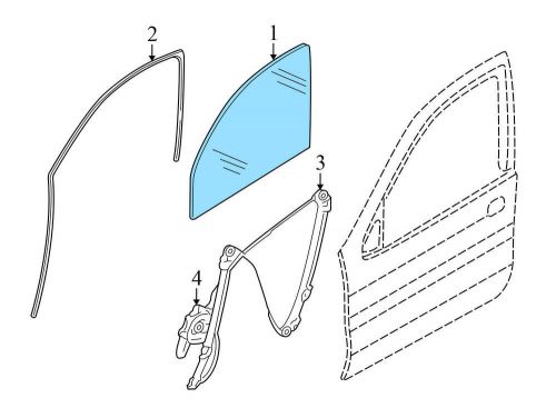 2014-2018 bmw x5 - front left door window glass 7470631