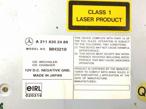 MERCEDES-BENZ E-CLASS W211 CD CHANGER A 2118202489, US $66.86, image 3