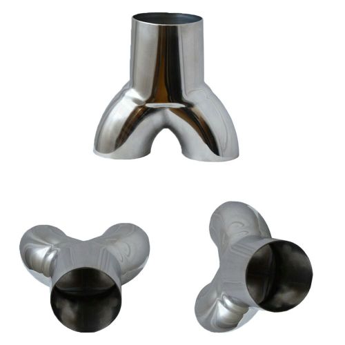 UNIVERSAL STAINLESS STEEL EXHAUST Y-PIPE PIECE ADAPTER 2.25" SINGLE & 2" DUAL, US $, image 3